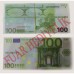Düğün Parası Geçersiz Sahte 100 Euro Destesi 