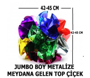 Meydana Gelen 45 cm Jumbo Boy Metalize Top Çiçek